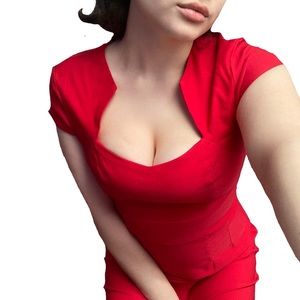 Red vintage styled dress by Grace Karin